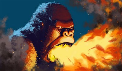Fire breathing gorilla